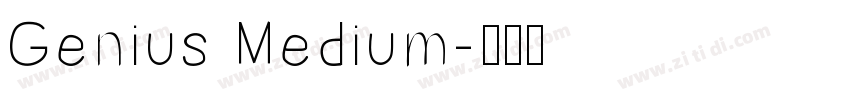 Genius Medium字体转换